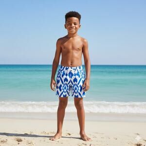 NWT Janie and Jack Big Boy's Sz16 Blue Shorts Trunk ~ 27"Waist